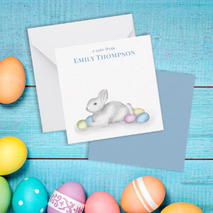 Cute Pastel Easter Bunny Simple Classic Minimalist Card