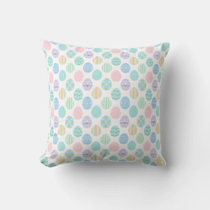 Cute Pastel Easter Eggs Pattern  Cushion