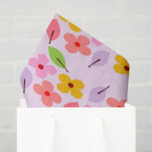 Cute Pastel Floral Pattern Soft Pink Girly Tissue Paper