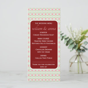 Cute Pastel Floral Seamless Pattern sweet pink Menu