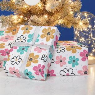Cute Pastel Floral  Wrapping Paper
