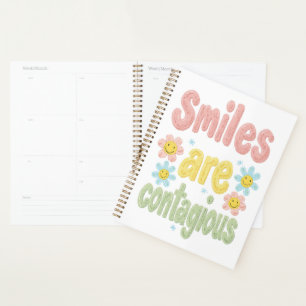 Cute Pastel Flower Smiles Are Contagious Planner