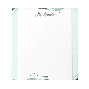 Cute Pastel Frame Teacher Notepad