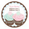 Cute Pastel Frosted Cupcake Address Label