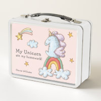 Cute Pastel Funny Unicorn Ate My Homework