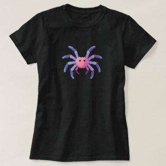 Cute Pastel Fuzzy Spider Halloween Design T-Shirt