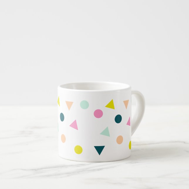 Cute Pastel Geometric Pattern Mug (Front Right)