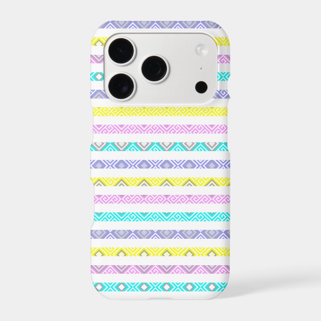 Cute pastel geometric stripes (Back)