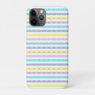 Cute pastel geometric stripes iPhone 11 pro case