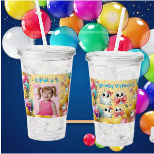 Cute Pastel Ghost Acrylic Tumbler Birthday Gift