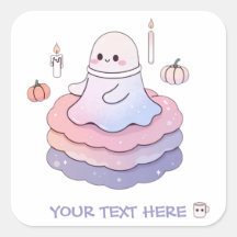 Cute Pastel Ghost Halloween Kawaii Pink and Purple