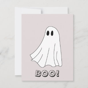 Cute Pastel Ghost Pattern Card
