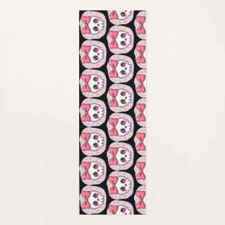 Cute Pastel Goth Skull with Bow Yoga Mat