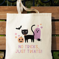 Cute Pastel Halloween No Tricks Just Treats