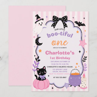 Cute Pastel Halloween Party (Birthday) Invitation