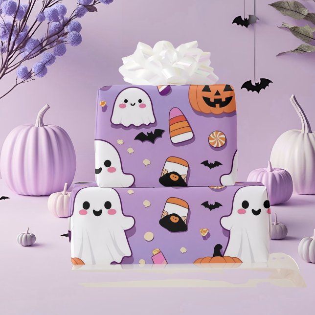Cute Pastel Halloween Wrapping Paper (Creator Uploaded)