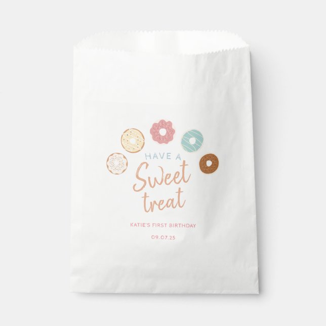 Cute Pastel Have a Sweet Treat Birthday Favour Bags (Front)
