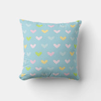 Cute Pastel Hearts Pattern Light Blue
