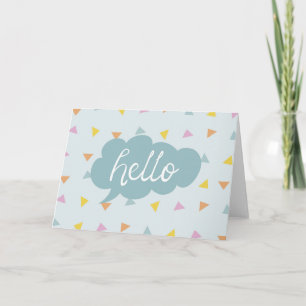 Cute Pastel Hello Card