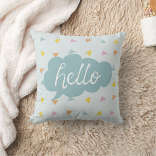 Cute Pastel Hello Cushion