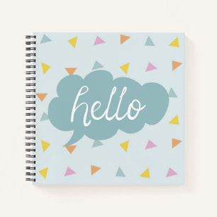 Cute Pastel Hello Notebook