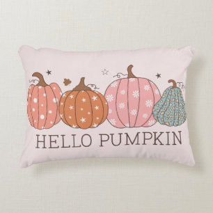 Cute Pastel Hello Pumpkin  Decorative Cushion