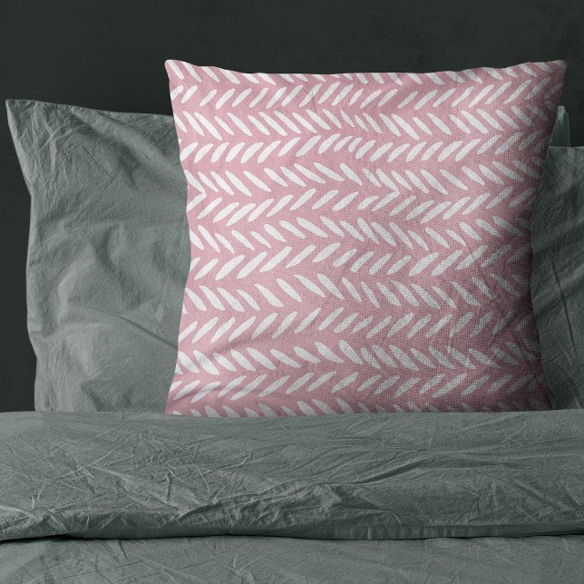 Cute pastel herringbone pattern on pink cushion (Creator Uploaded)