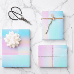 Cute Pastel holographic glitter  Wrapping Paper Sheet
