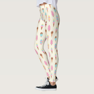 Dripping Ice Cream Pastel Leggings or Tights