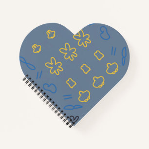 Cute Pastel Kawaii Aesthetic Minimalist Pattern Notebook