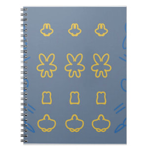 Cute Pastel Kawaii Aesthetic Minimalist Pattern Notebook