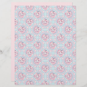 Cute Pastel Kawaii Bunny Dot Mandala Art Deco Fans