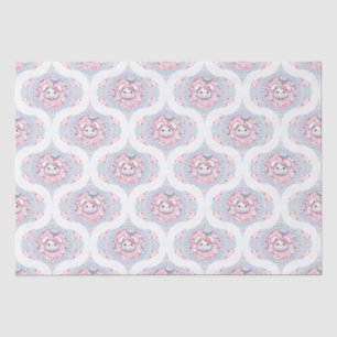 Cute Pastel Kawaii Bunny Dot Mandala Retro Ogee Tissue Paper