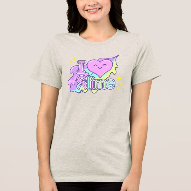 Cute Pastel Kawaii Slime Graphic Tee (Front)