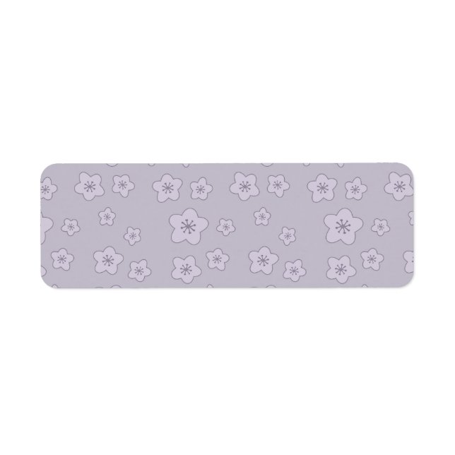 Cute Pastel Lavender Silver Cherry Blossom Pattern (Front)