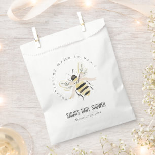 Cute Pastel Mum To Bee Neutral Baby Shower Favour Bags