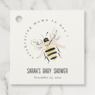 Cute Pastel Mum To Bee Neutral Baby Shower Favour Tags