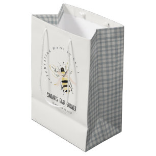 Cute Pastel Mum To Bee Neutral Baby Shower Medium Gift Bag
