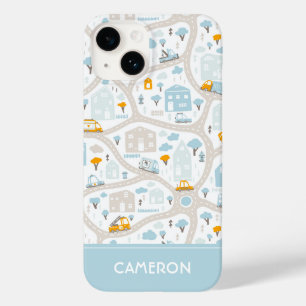 Cute Pastel Neighbourhood Map Pattern Case-Mate iPhone 14 Case