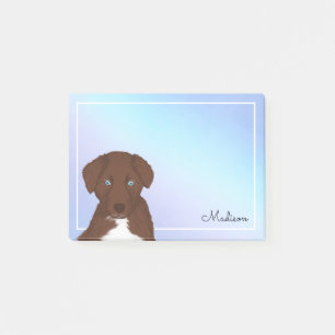 Cute Pastel Ombre Red Bi Aussie Name Post-it Notes