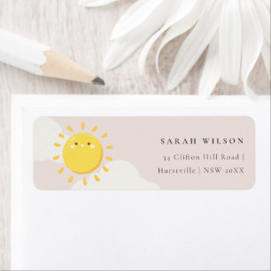 Cute Pastel Our Little Sunshine Blush Girl Address
