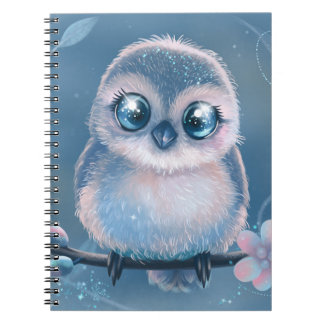 Cute Pastel Owl Art Notebook