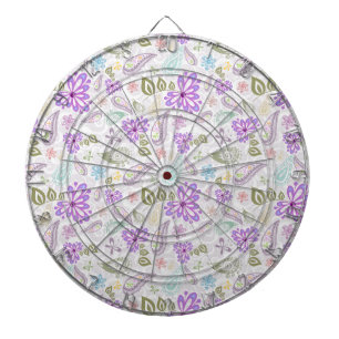Cute pastel paisley patterns dartboard