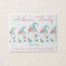 Cute Pastel Personalised Christmas Gnome Elf