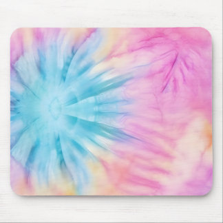Cute Pastel Pink and Blue Tie Dye Mouse Mat