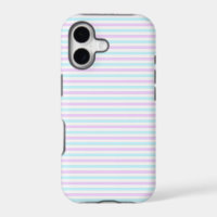Cute Pastel Pink and Teal Stripes Girly Pattern