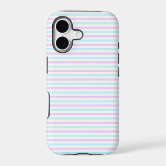 Cute Pastel Pink and Teal Stripes Girly Pattern
