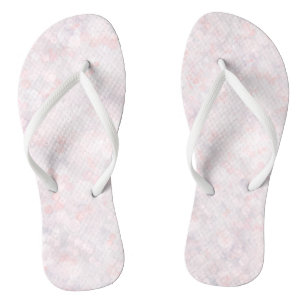 Cute Pastel Pink Bokeh Flip Flops