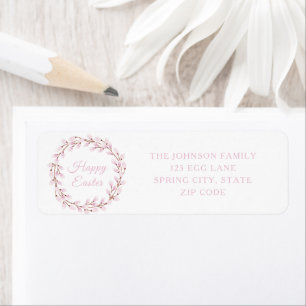 Cute Pastel Pink Easter Return Address