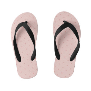 Cute Pastel Pink Hearts Kid's Flip Flops